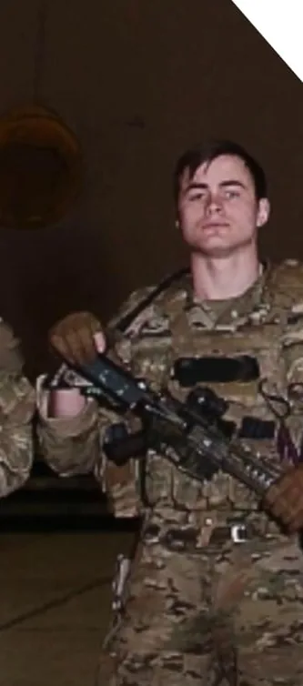 Founder Cameron Schronk during his military service